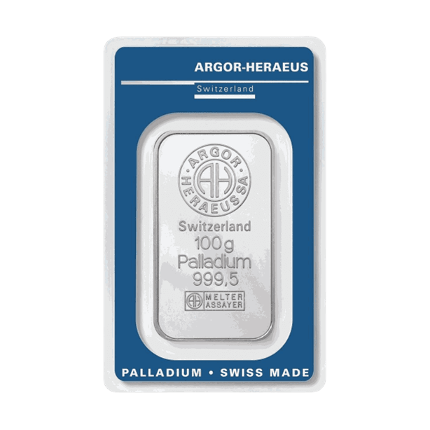 100g palládium rúd - Argor-Heraeus - Goldtresor