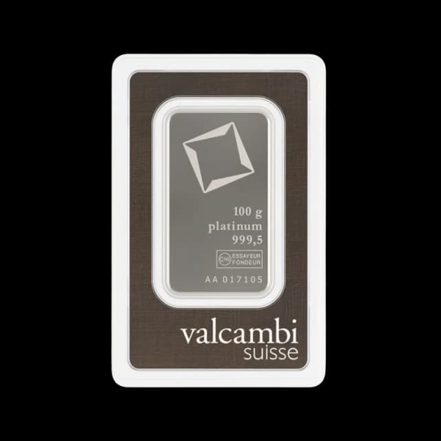 100g platinalapka - Valcambi - Goldtresor